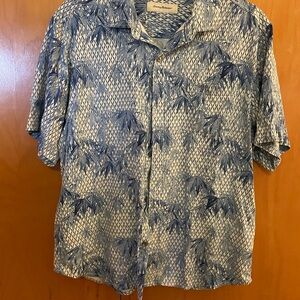 Men's Blue Patterned Shirt